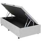Base com Baú Solteiro 36x88x188 material sintético Cor Branco