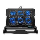 Base com Cooler para Notebook Multi Hexa, com 6 Fans com Ajuste de Velocidade, Até 17", 2x USB, LED, Preto - AC282