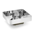Base com material sintético e Centro de Mesa com Divisória Fragmentos Prata