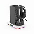 Base Cooler Carregador de Controle com Suporte Fone Luz LED RGB para Xbox Series S e Series X