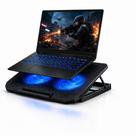 Base Cooler para Notebook com LED Azul, Múltiplas Ventoinhas, Malha Metálica, Ajuste de Inclinação, USB, Antiderrapante Suporte Celular
