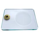Base Cristal Vidro para Saboneteira Deca Quadrado Com Dourado - 4670003