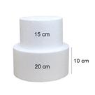 Base De Bolo Fake Isopor 15 e 20 C/ 10cm 2 Andar Cenográfico