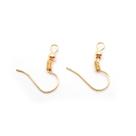 Base de Brinco Anzol Metal Dourado 18mm 10pçs 3g