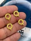 Base de Brinco em Ouro 18k - O Par com Tarraxa de Silicone
