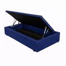 Base De Cama Box Baú Helena Solteiro 88 x 188 cm Suede Azul Marinho Eli Móveis e Decoração Base De Cama Box Baú Helena Solteiro 88 x 188 cm Suede Azul Marinho Eli Móveis e Decoração