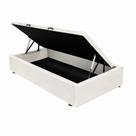 Base De Cama Box Baú Helena Solteiro 88 x 188 cm Veludo Off White Do Lar Móveis e Decoração