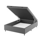 Base de Cama Box Casal Sonata com Baú Veludo Cinza - Vian