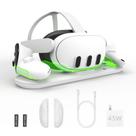 Base de carregamento BINBOK VR para Oculus Quest 3 com adaptador de 45 W Base de carregamento BINBOK VR para Oculus Quest 3 com adaptador de 45 W