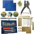 Base de Corte 45x30 Kit Scrapbook Cartonagem Gabaritos WireO Alicate Para Aplica Ilhos Jogo de Estilete Régua 30cm Dobradeira Vincador