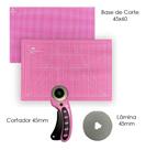 Base De Corte Para Patchwork Artesanato Placa Mesa 60x45 Cortador Circular 45mm + 1 Disco Refil