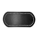 Base de couro p/ bolsa oval 25x12cm cor 01 preto unidade