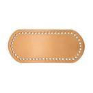 Base de couro p/ bolsa oval 25x12cm cor 06 bege unidade