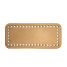 Base de couro p/ bolsa retangular 25x12cm cor 16 bege unidade