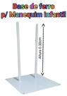 Base de ferro 2 pinos para manequim (infantil unissex) na cor branca