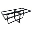 Base de Ferro para Mesa de Jantar Modelo Industrial Preto Eletrostático Preto