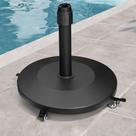 Base de guarda-chuva de pátio VredHom 20 kg com suporte de concreto de 4 rodas