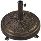 Base de guarda-chuva Yaheetech de 20 polegadas e 20 kg com rodas e 2 botões de bronze