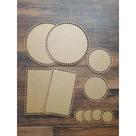 Base de Mdf Cesto Fio Malha Crochê - Kit Diversos Tamanhos 10 Un