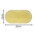 Base de MDF Oval Arredondada crochê/Fio de malha - 25cm x 15cm