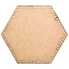 Base de MDF para Crochê Sextavada Base de MDF para Crochê Sextavada