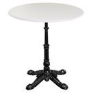 Base de Mesa Apus em Ferro Preto 75 cm (Alt) Tampo MDP Redondo Branco 80 cm (Larg) x 2,5 cm (Alt)