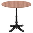 Base de Mesa Apus em Ferro Preto 75 cm (Alt) Tampo MDP Redondo Noce Nat 70cm (Larg) x 2,5 cm (Alt)