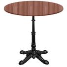 Base de Mesa Apus em Ferro Preto 75 cm (Alt) Tampo MDP Redondo Walnut 70 cm (Larg) x 2,50 cm (Alt)