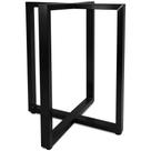 Base De Mesa Bolton Para Tampos de Pedra Vidro Madeira Até 1M - Preto