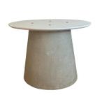 Base de Mesa de Jantar Cone Oval Concreto Maciço P/ tampo de 160x90 cm até 180x100 cm