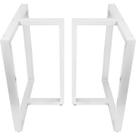 Base de Mesa de Jantar Kansas para Tampos de Vidro Pedra e Madeira até 200cm x 100cm - Branca