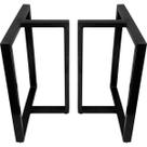 Base de Mesa de Jantar Kansas para Tampos de Vidro Pedra e Madeira até 200cm x 100cm - Preta Base de Mesa de Jantar Kansas para Tampos de Vidro Pedra e Madeira até 200cm x 100cm - Preta