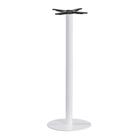 Base de Mesa de Jantar Redonda Pisa Beta Bistrô Fratini 106 cm (altura) Aço Cor Branco Disco Redondo