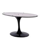 Base De Mesa De Jantar Saarinen Oval Para Tampo De 137x90 Cm Preta