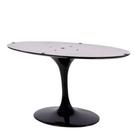 Base de Mesa de Jantar Saarinen Oval Para Tampo de 180x100cm Preta