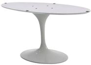 Base de Mesa de Jantar Saarinen Oval Para Tampo de 244x137 Cm Branca
