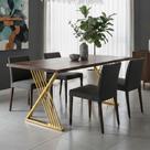 Base de Mesa Francis Em Aço Carbono 1,80m x 0,90m Para Tampo de Madeira Design Moderno Base de Mesa Francis Em Aço Carbono 1,80m x 0,90m Para Tampo de Madeira Design Moderno