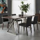 Base de Mesa Francis Em Aço Carbono 1,80m x 0,90m Para Tampo de Madeira Design Moderno