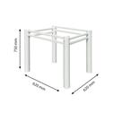 Base De Mesa Jantar para Tampos de Vidro ou Granito Marmore de 0,75x0,75 ou 0,90- COD 310 Base De Mesa Jantar para Tampos de Vidro ou Granito Marmore de 0,75x0,75 ou 0,90- COD 310