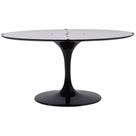 Base de Mesa Jantar Saarinen Oval cor Preta para Tampo até 220cmx120cm - 51520