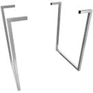 Base de Mesa Nova York Para Tampos De Madeira Até 140cm X 60cm Prata