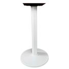 Base de Mesa Zeta em Ferro Branco 72,50 cm (Altura) com Disco Redondo