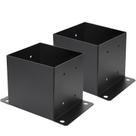 Base de poste DWALE 6x6 em metal pesado revestido a pó preto