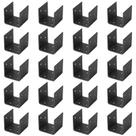 Base de poste preta Half Fit 2x2 Post Anchor Steel x20 Base de poste preta Half Fit 2x2 Post Anchor Steel x20