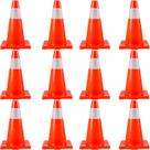 Base de PVC de 18 polegadas Traffic Cones VEVOR com colares refletivos (12) Base de PVC de 18 polegadas Traffic Cones VEVOR com colares refletivos (12)