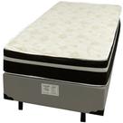 Base em material sintético com Colchão Bio Classic Solteiro com Molas Ensacadas 67x188x88cm Bio Flex Cor Cinza