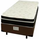 Base em material sintético com Colchão Bio Classic Solteiro com Molas Ensacadas 67x188x88cm Bio Flex Cor Marrom
