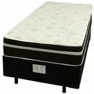 Base em material sintético com Colchão Bio Classic Solteiro com Molas Ensacadas 67x188x88cm Bio Flex Cor Preto