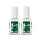 Base endurecedora de unhas Eternal 2 em 1, Top Coat, 13,5 ml, pacote com 2 Base endurecedora de unhas Eternal 2 em 1, Top Coat, 13,5 ml, pacote com 2