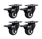 Base giratória de borracha Caster Wheels com placa superior e freio de bloqueio Base giratória de borracha Caster Wheels com placa superior e freio de bloqueio